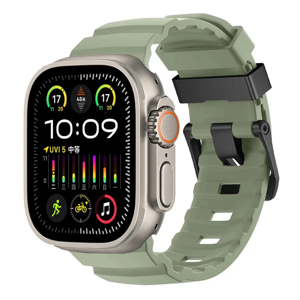Trail Silicone Strap for Apple Watch Ultra 3 49mm 11 10 46mm 9 8 7 45mm Comfortable Bracelet iWatch 6 5 SE 44mm Replaceable Belt