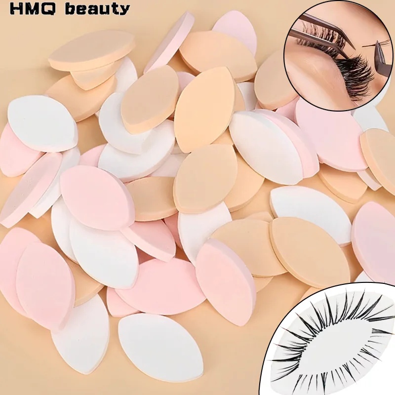10-50pcs Soft Flase Eyelsah Pad Beginner Trainning Eyelash Extensions Sponge Reusable Lash Extension Supplies Makeup Accessories