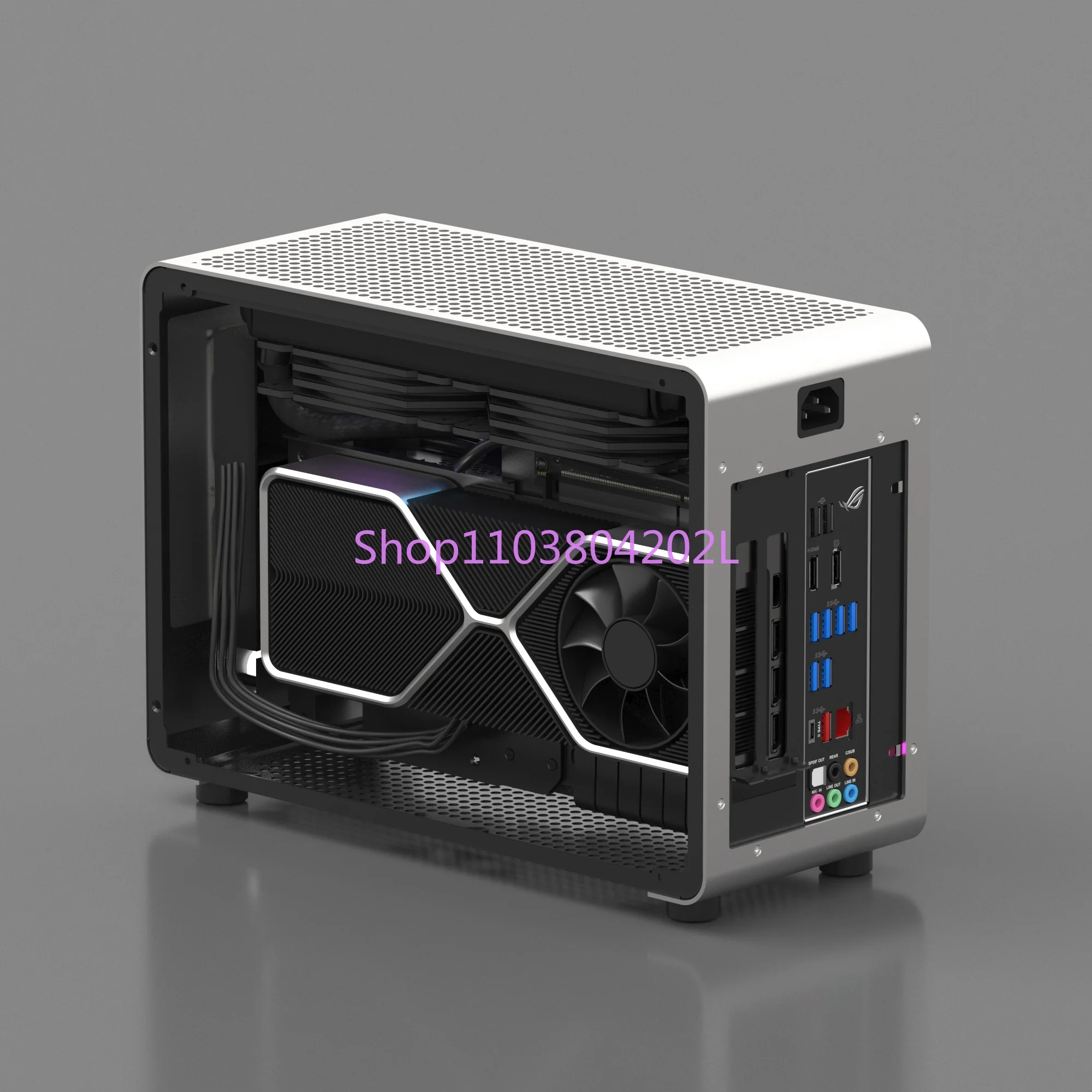 Imagem -04 - Chassis Transparente Caixa de Liga de Alumínio a4 Sfx240 Water-cooled Itx Geeek-g1-pro