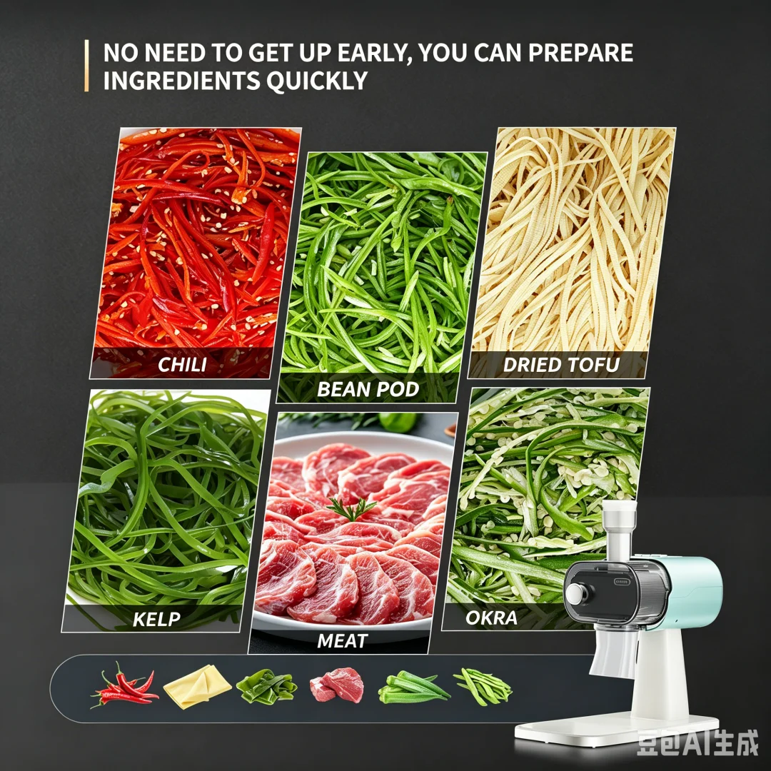 Commercial Electric Scallion Cutter, Automatic Green Onion Shredder for Roast Duck, Stainless Steel Chili Leek Bean Slicer