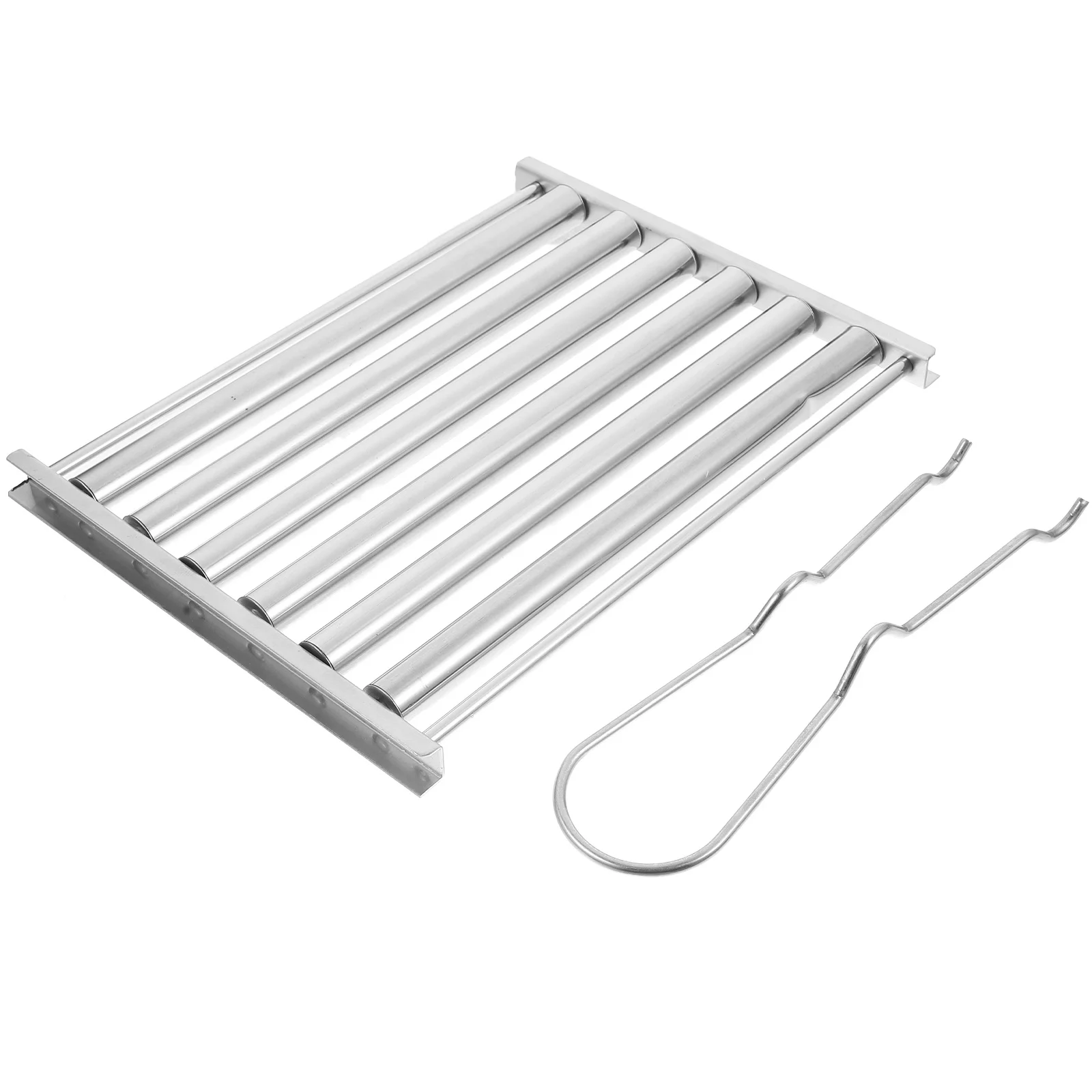 

1Set Stainless Steel Sausage Grilling Tray Barbecue Tool Portable Outdoor Bbq Rack Sausage Roller for Picnic Camping