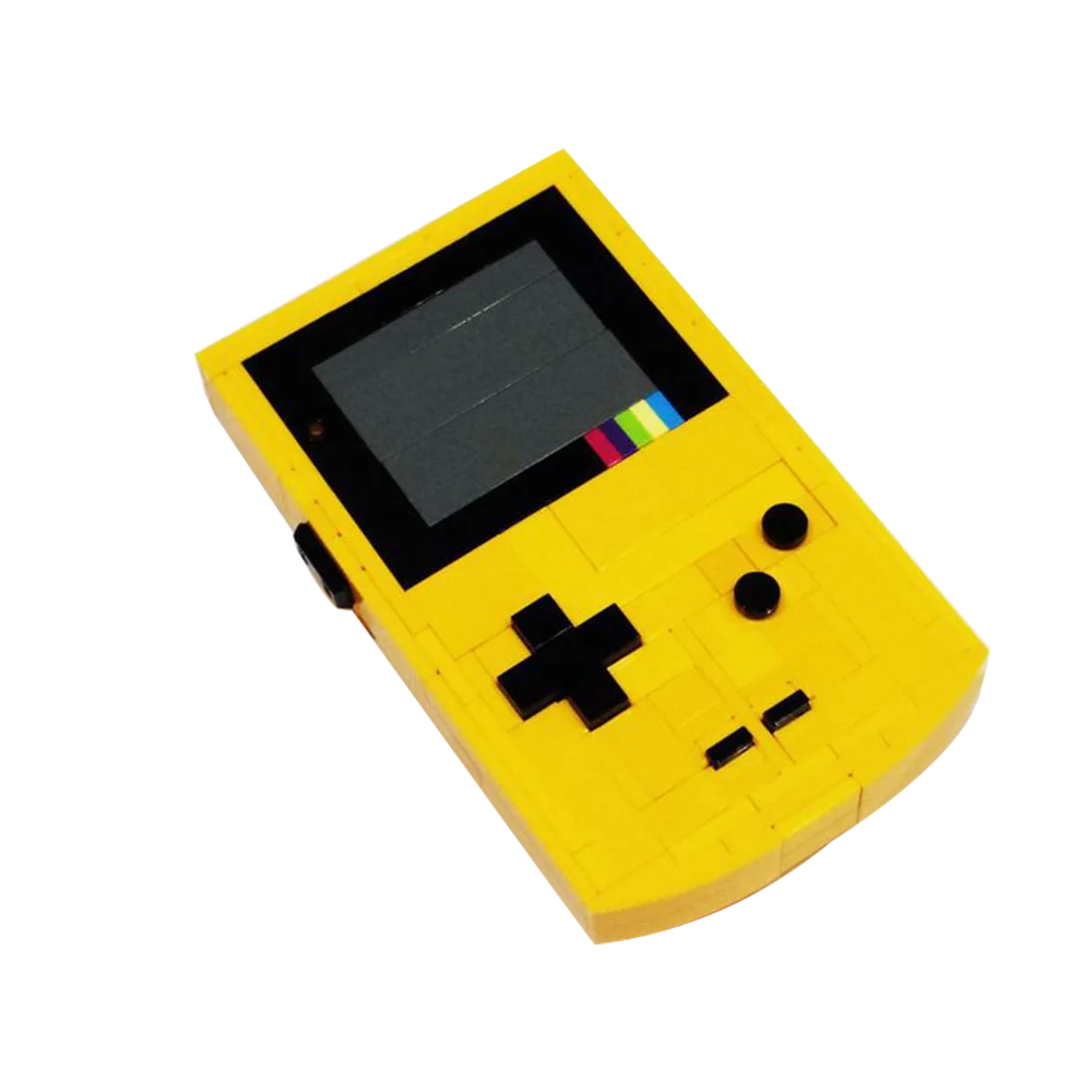 Gobricks  MOC Game Boy Advance Yellow SP Building Blocks Games Console DIY Bricks Entertainment System Model Kids Adult Toy Gift