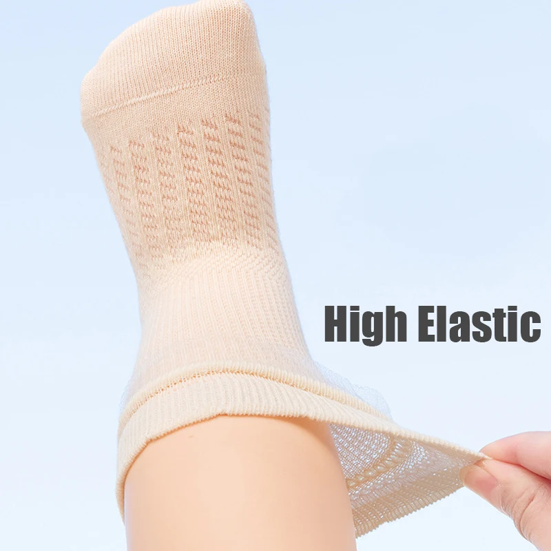 4 Pairs Summer Hollow Mesh Baby Socks Soft Breathable Cotton Newborn Sock Elastic Cuff Toddler Kids Socks Infant Accessories