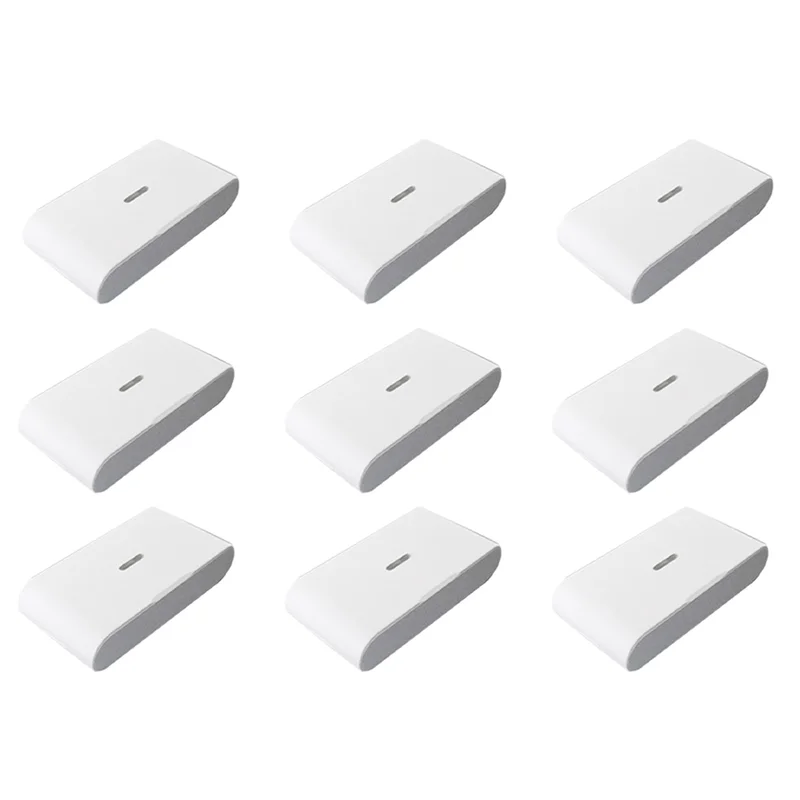 

【BRILLIANT 】9Pcs 433Mhz Wireless Vibration Glass Break Detector, Adjustable Sensitivity, Compatible With Alarm Systems White