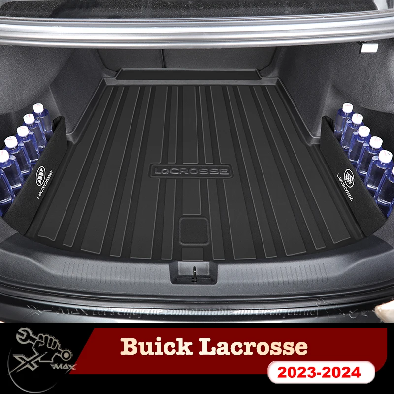 For Buick Lacrosse 28T 1.5T 2009-2024 Custom Fit Car Trunk Mat All Season Black Cargo Mat 3D Shaped Laser Measured Trunk Liners