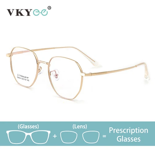 VICKY, nueva moda, gafas simples Retro, gafas semititanio antiluz azul, gafas fotocromáticas graduadas personalizables 86604