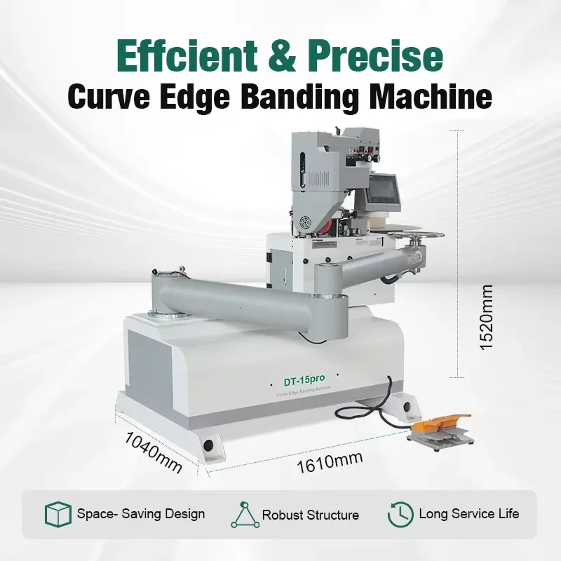 Mdf Pvc Semi Auto Curve Round Edgebander Wood Automatic Edge Banding Machine for Curve Plywood Furniture
