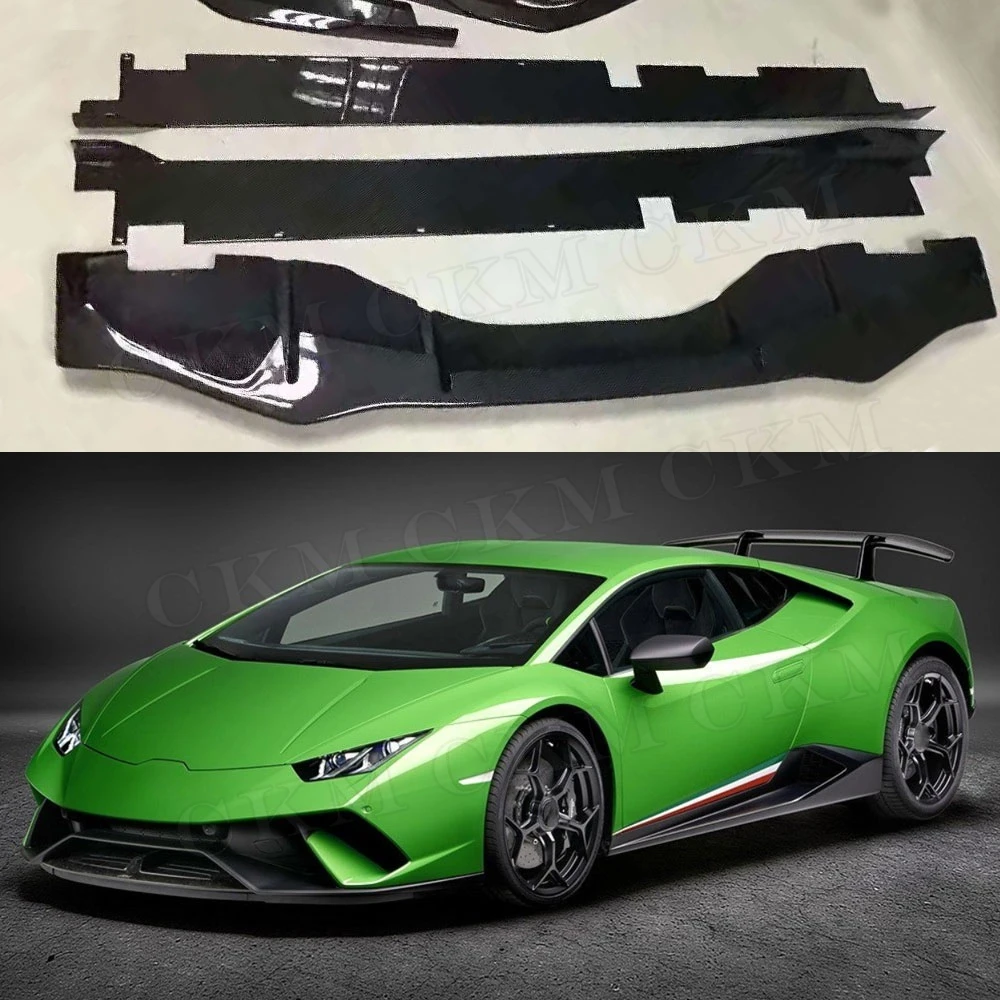 Carbon Fiber Car Body Kits Case for Lamborghini Huracan LP610 14-16 D style Front Splitters Side Skirts Rear Diffuser Spoiler