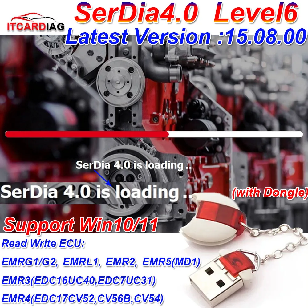 

Deutz Serdia 4.0 Version 15.08.00 SerDia2010 Class 6 License For Deutz ECU Read Write EMR G1/G2 EMR L1 EMR5 (MD1) EMR4 EMR3 EMR2