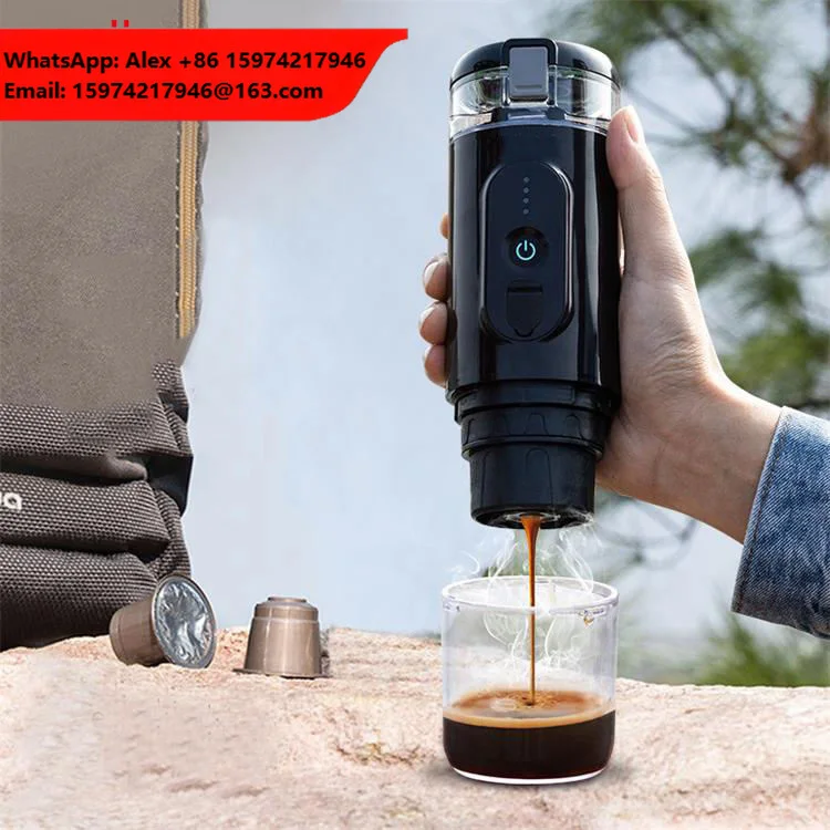 Wireless Heating Portable Espresso Travel Coffee Maker Capsule Cafetera Portatil Mini Car Coffee Maker Portable Coffee Machine