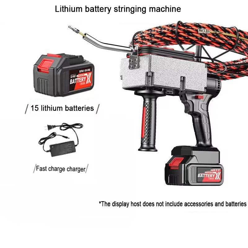 Threader Through Wall Tool Electrician Threading Machine Brushless Wall Wiring Machine Electrical Wire Puller Pipe