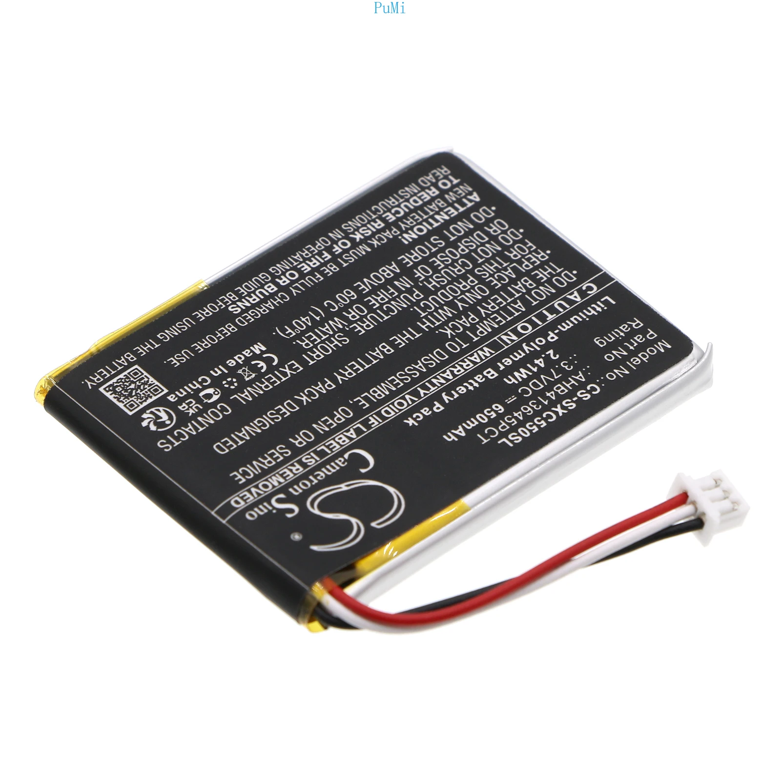 

CameronSino 650mAh 3.7V Wireless Headset Li-Polymer Battery for Sennheiser AHB413645PCT 507271-88 PXC 550 MB 660 EPOS ADAPT 660