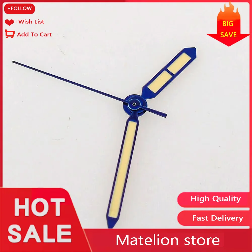 

Welfare Blue edge luminous Beige watch hand fit miyota 8215 NH35 NH36 PT5000 ETA 2824 2836 movement