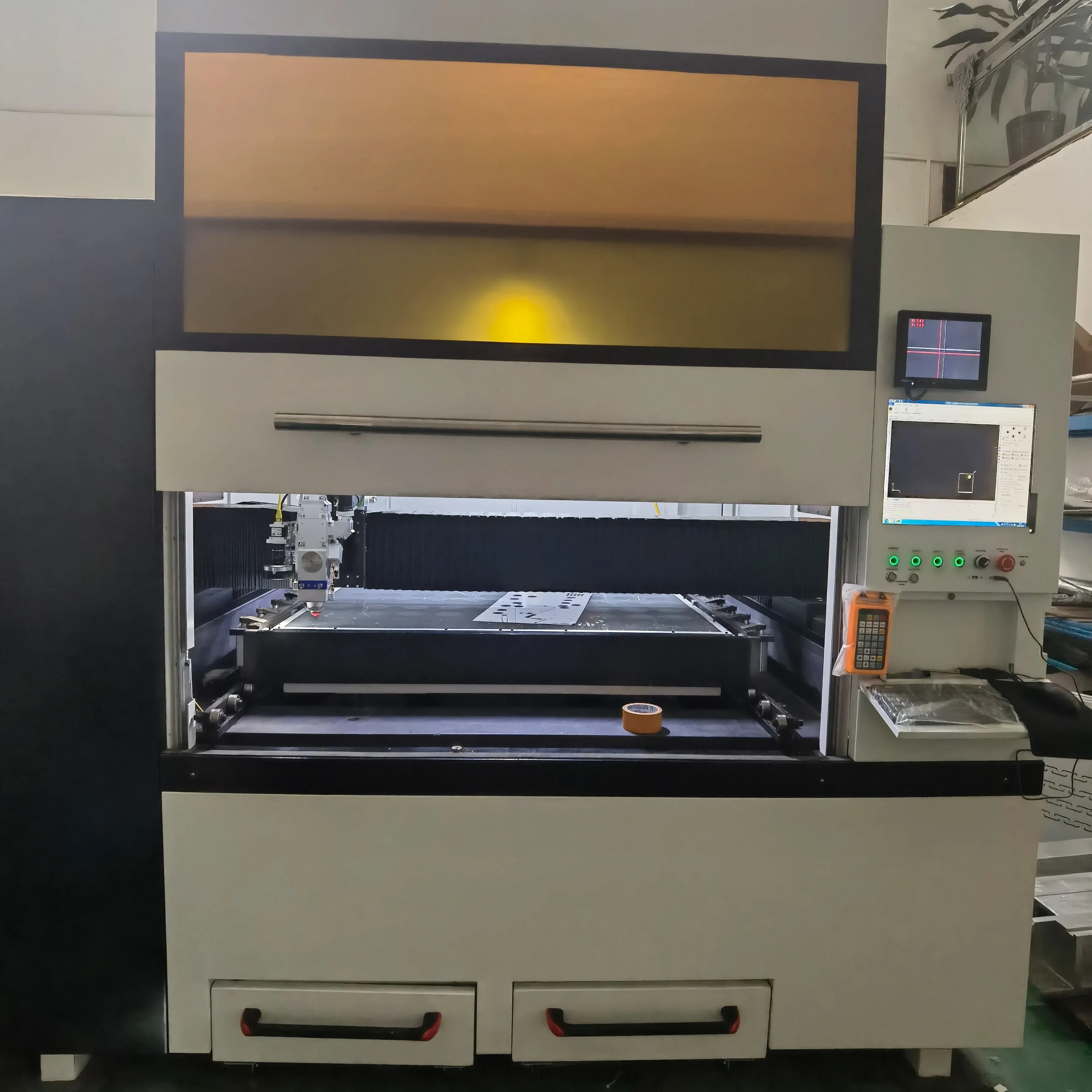 Mini Precise Closed Line Servo Motor Ccd Camera Stone Table  Fiber Cutting Machine 4050 6060 8080 1560 1kw 1.5kw 2kw 3kw