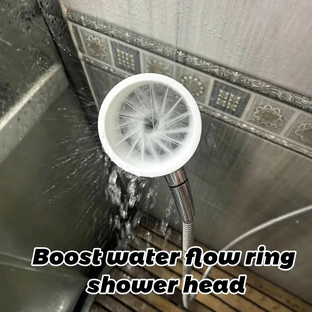 Universal High Pressure Ring Shower Head Boost Water Flow Water Saving Design For Bathroom Easy Installation Durable Material