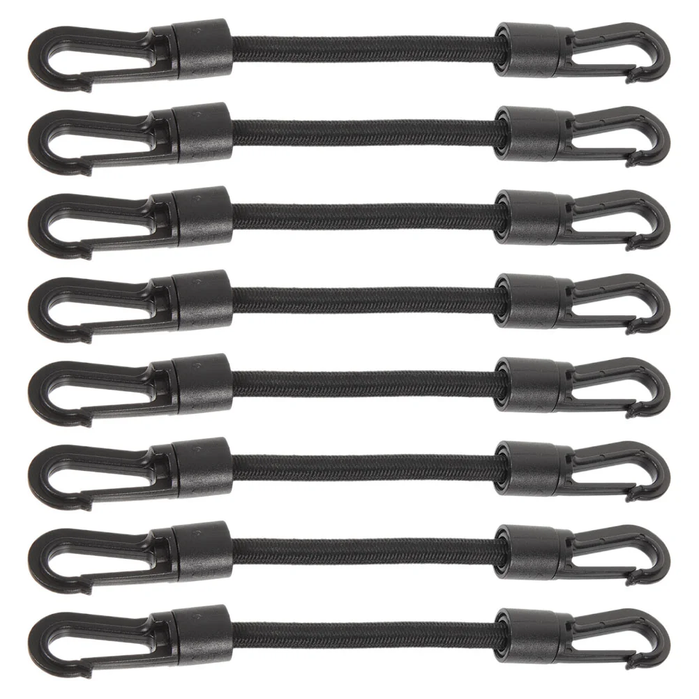 

8 Pcs Double-ended Elastic Rope Hook Boat Accessories Fun Kayak Tow Outdoor Bungee Cords with Hooks Rubber Ropes for Dock