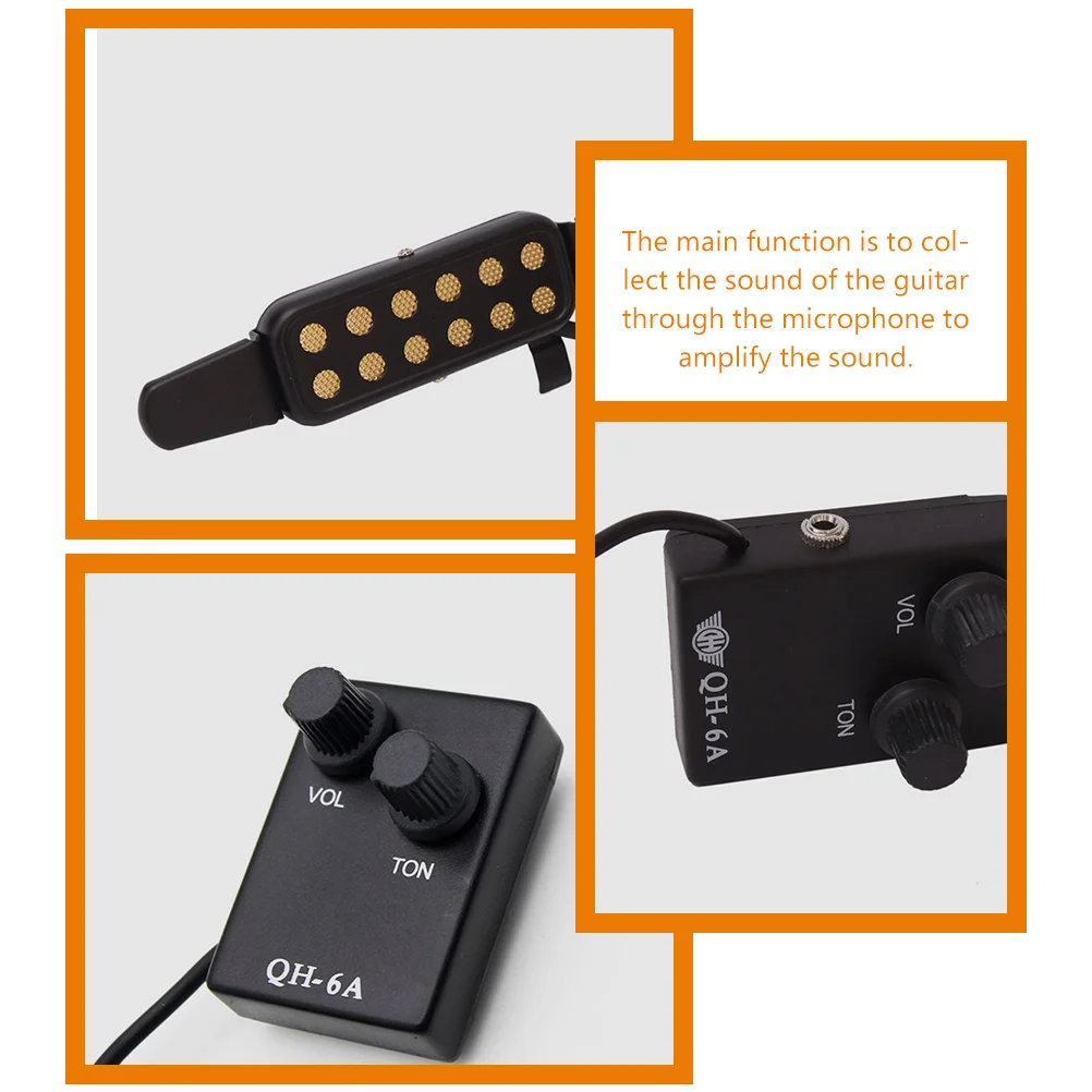 

Guitar Pickups Electric Accessories Acoustic Kit for System Folk Double Coil Sound Hole Eq