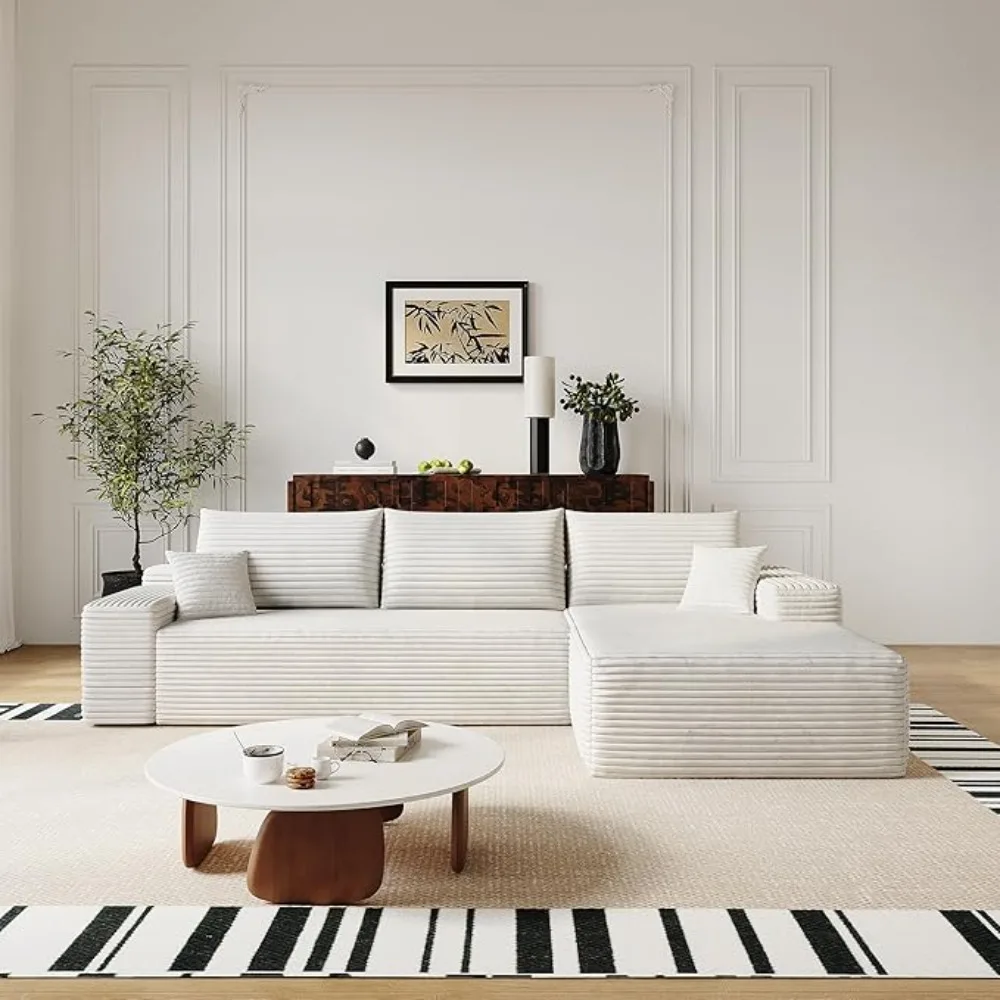 

Luxury-Style 108" Sectional Couches for Living Room – Modern Modular L-Shape Upholstered Boneless Sofa, Deep Seat Sectional