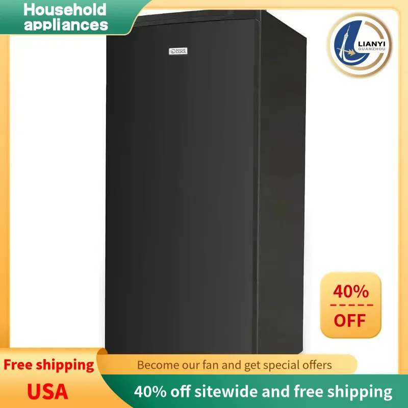 KC3BC فريزر منتصب رائع تجاري، فريزر ستاند أب 6 قدم مكعب مع باب قابل للعكس، أسود، علي