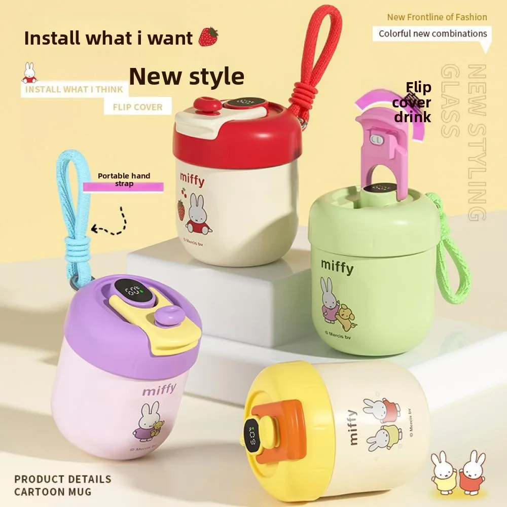 

320Ml Miffy Portable Stainless Steel Insulated Cup Childrens Kawaii Adult Dual Drink Milk Coffee Cup Gift for My Best Friend
