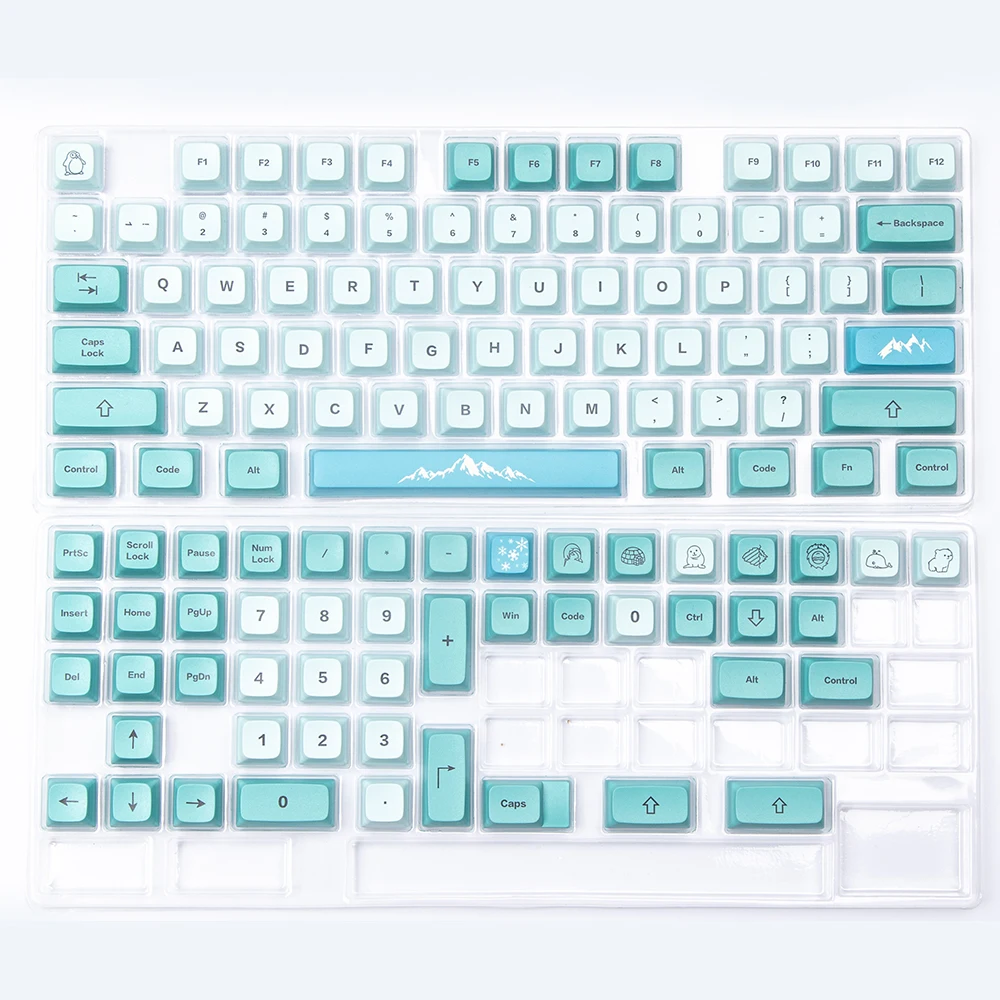 GMK Cloned Iceberg XDA Profile PBT Dye Sub Keycaps 123 Keys For Cherry Mx Switch GMMK Mechanical Keyboard XDA 61 68 98 Keycap