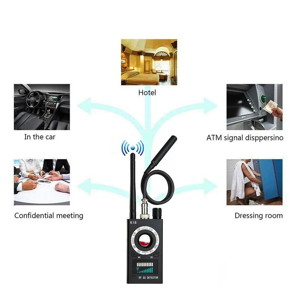 Nieuwe Anti Openhartige Detector Camera Bug Gadgets Aftappen Finder Gps Signaal Lens Rf Tracker Detecteren Multifunctionele Anti Camera