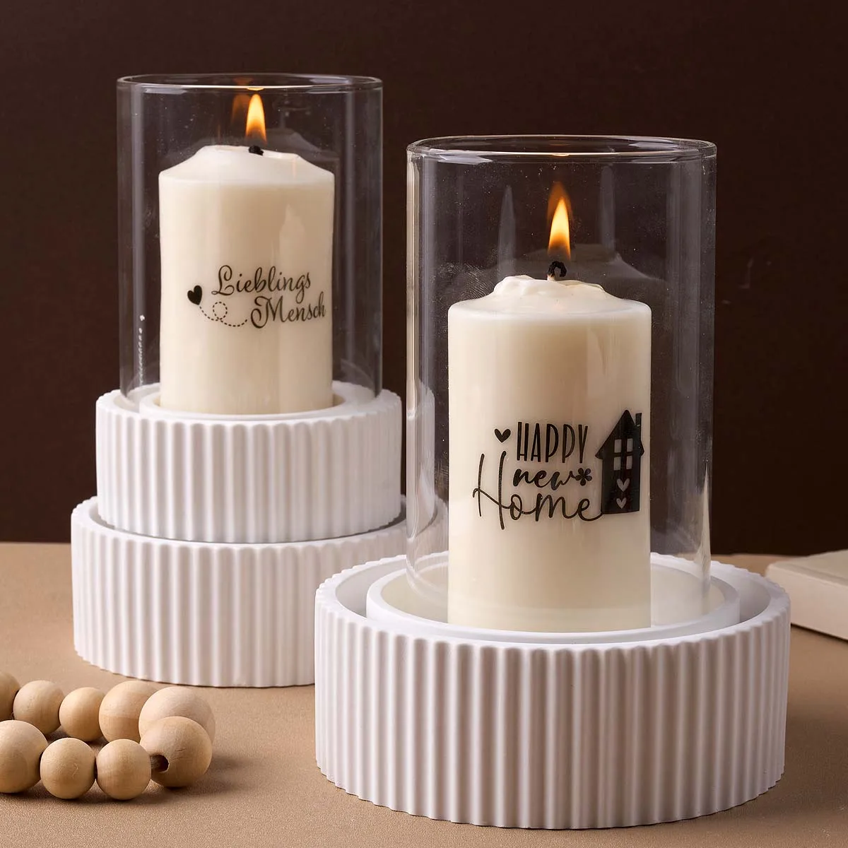 Beton Runde Streifen Kerzenständer Silikonform DIY handgemachte winddichte Kerzenhalter Gips Harz Handwerk Gussformen Home Deco