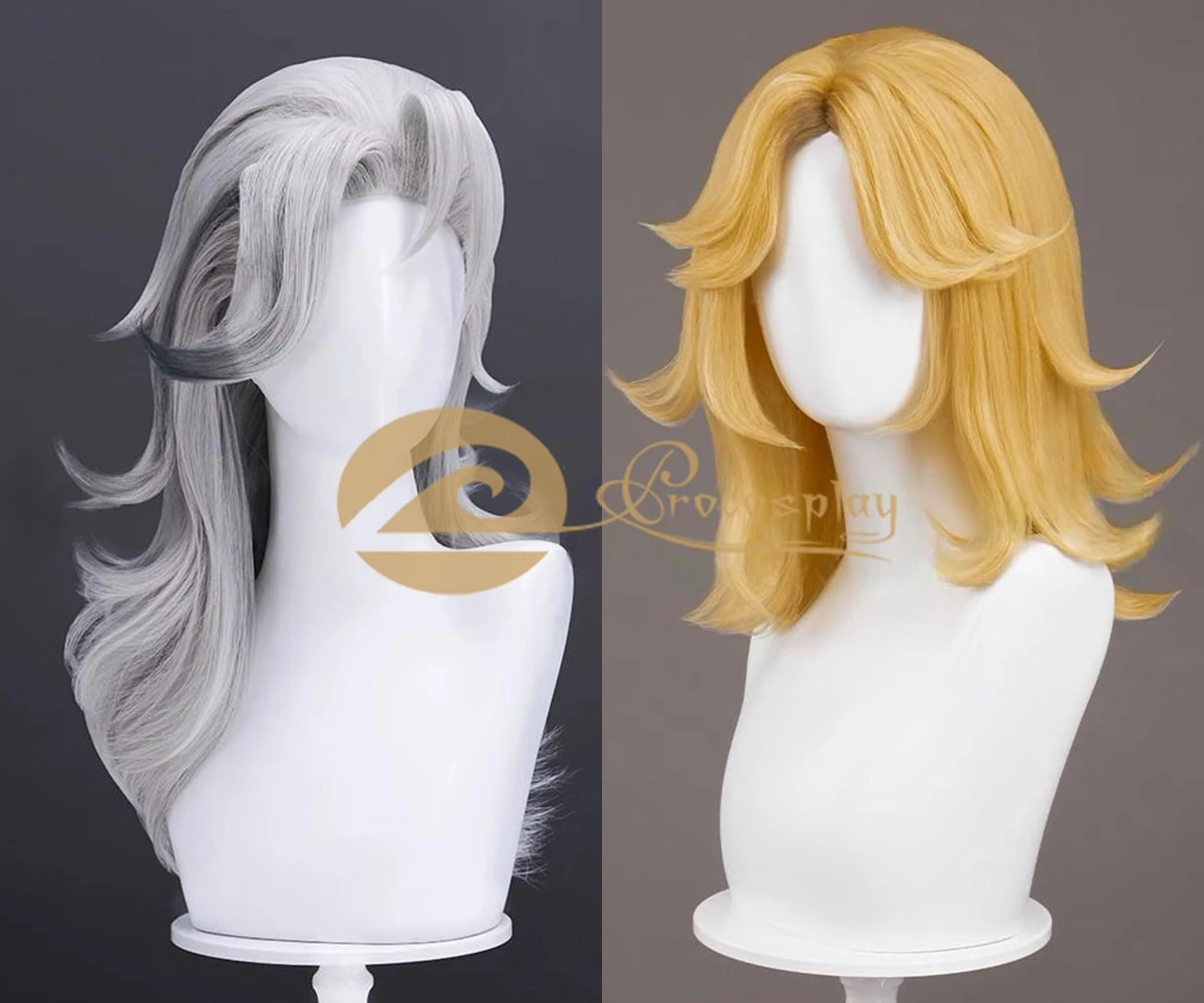 

Susan Cos Storm Cosplay Wig Grey Golden Hair Accessories Women Adult Wig C09368