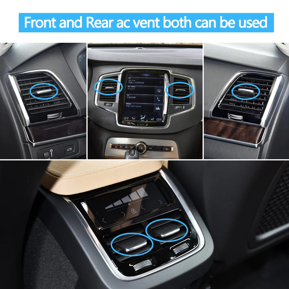 1/2/4/6 PCS Car Front Rear Air Conditioning AC Vent Grille Outlet Slider Tab Clip Repair Kit For Volvo XC90 2016-2024