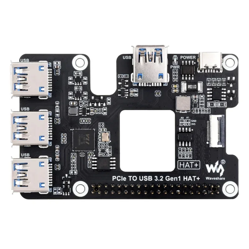 Placa de expansión HUB PCIe a USB 3,0, Kit de inicio HAT para RPI, Raspberry Pi 5, PI5, 2GB, 4GB, 8GB, accesorios de RAM