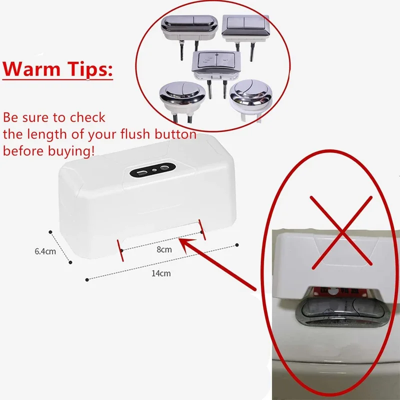 Auto Toilet Flush Sensing Flushers Splash-proof Wireless Intelligent Public Toilets Touchless Auto Flush Wc Exhaust Valve System
