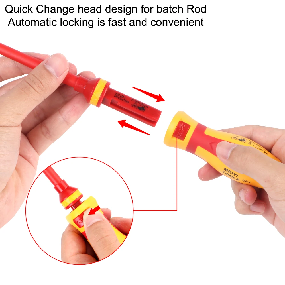 13 pz/set Set di cacciaviti isolati per attrezzi da elettricista testa scanalata portatile con testa a fiore di prugna con custodia magnetica 1000V conveniente