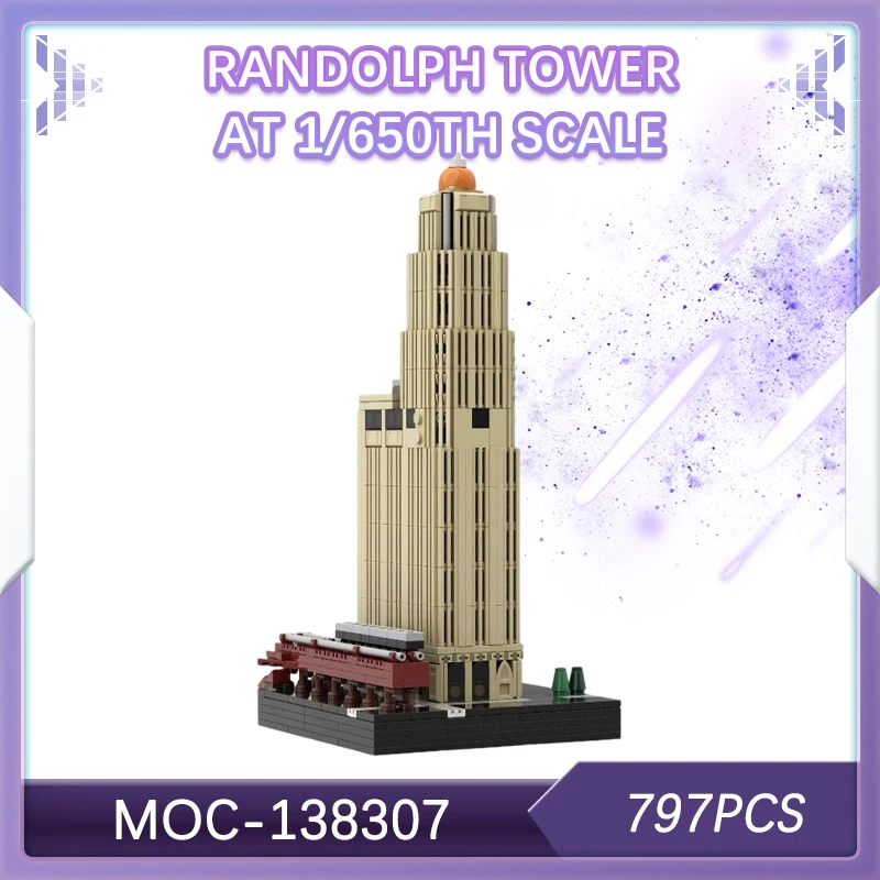 

797PCS Randolph Tower at 1/650th Scale DIY Building Blocks For Famous Architectural Models Miniature DIY Collectibles MOC-138307