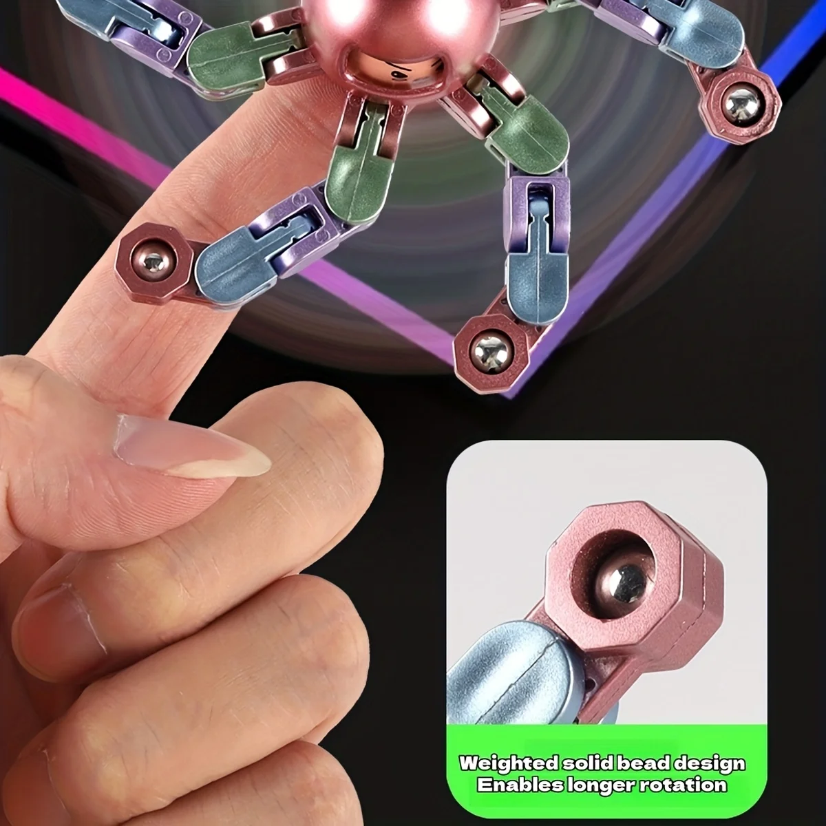 DIY伸縮式ハンドスピナーセット EDCフィジェットトイ ストレス解消 おもちゃ 子供と大人のための楽しいギフト パーティーの部屋の装飾