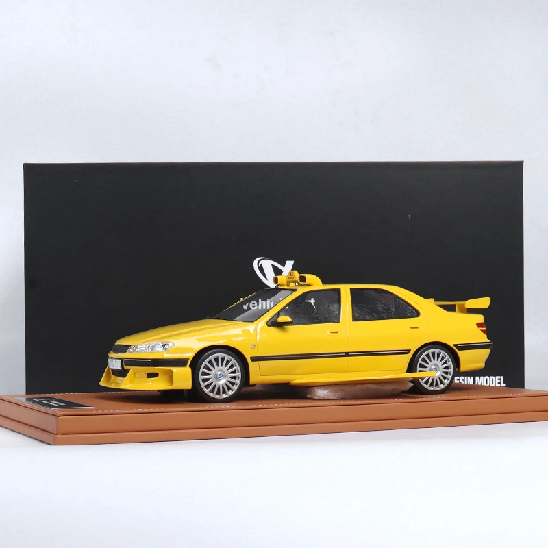 Modelo de Coche de Simulación a Escala 1:18 del Taxi Original de Fábrica 406 Taxi Express GOC, Adorno Coleccionable, Regalo, Juguete
