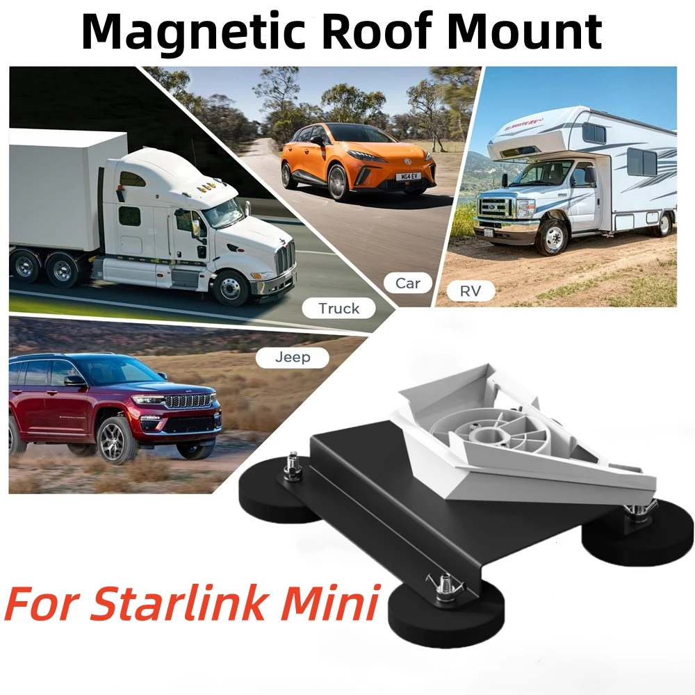 Roof Mount Magnetic Bracket Kit for Starlink Mini Antenna Signal Receiving Accessories Car Roof Mount Rack for RV Vans Boats