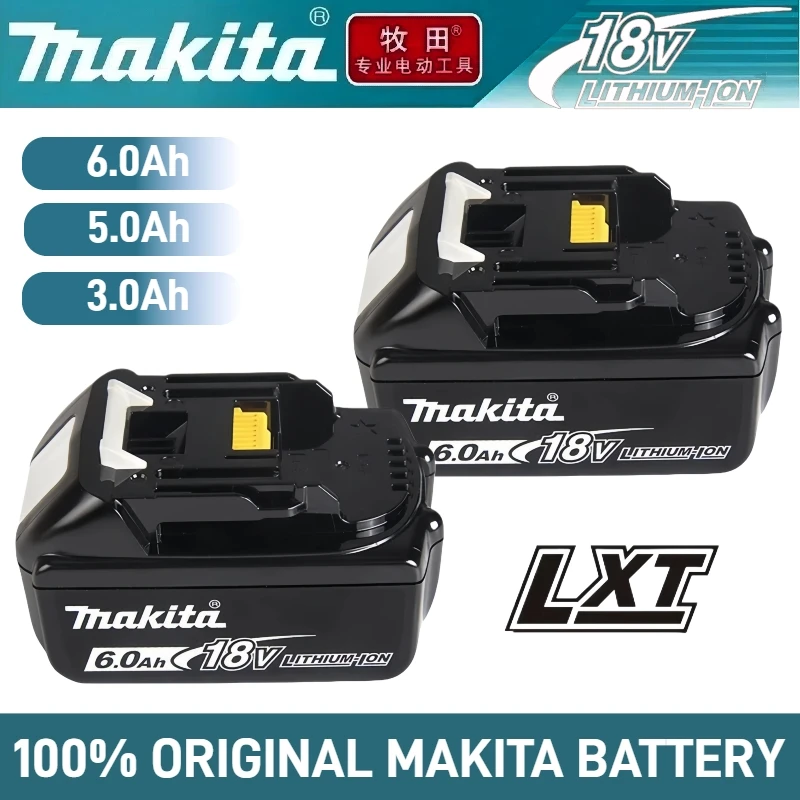 

100% Original Makita battery, makita 18v tools battery 6Ah for Makita drill LXT DGA404 DJV182 HR140D DTW700 DDF487 DTD173