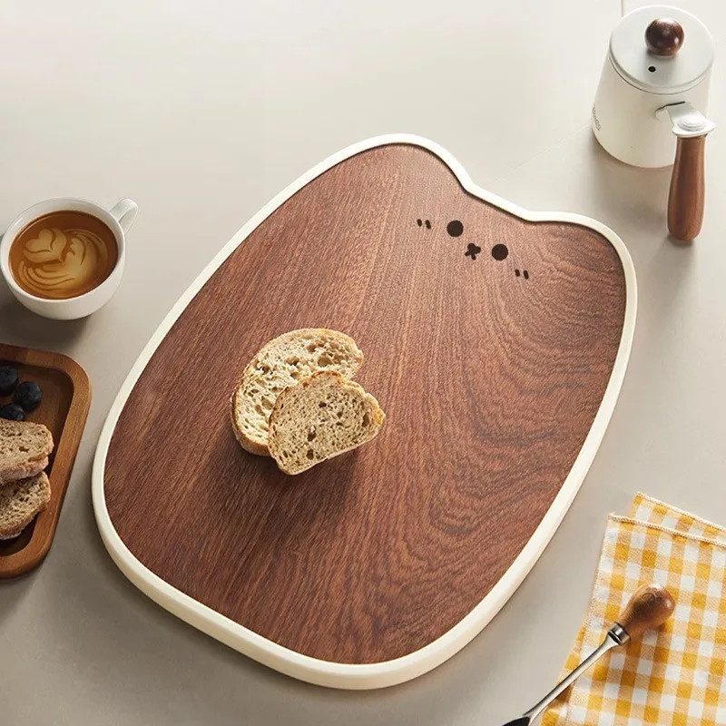 Solid Rosewood Cartoon Cutting Board - Food Grade Anti-Mold Chopping Block, Extra Thick Butcher Board for Meat & Vegetables