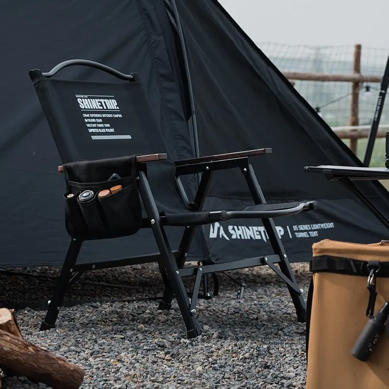 Shine Trip Portable Outdoor Camping Chair Armrest Hanging Bag Multi-Functional Storage Side Pocket for Picnic Hiking Travel