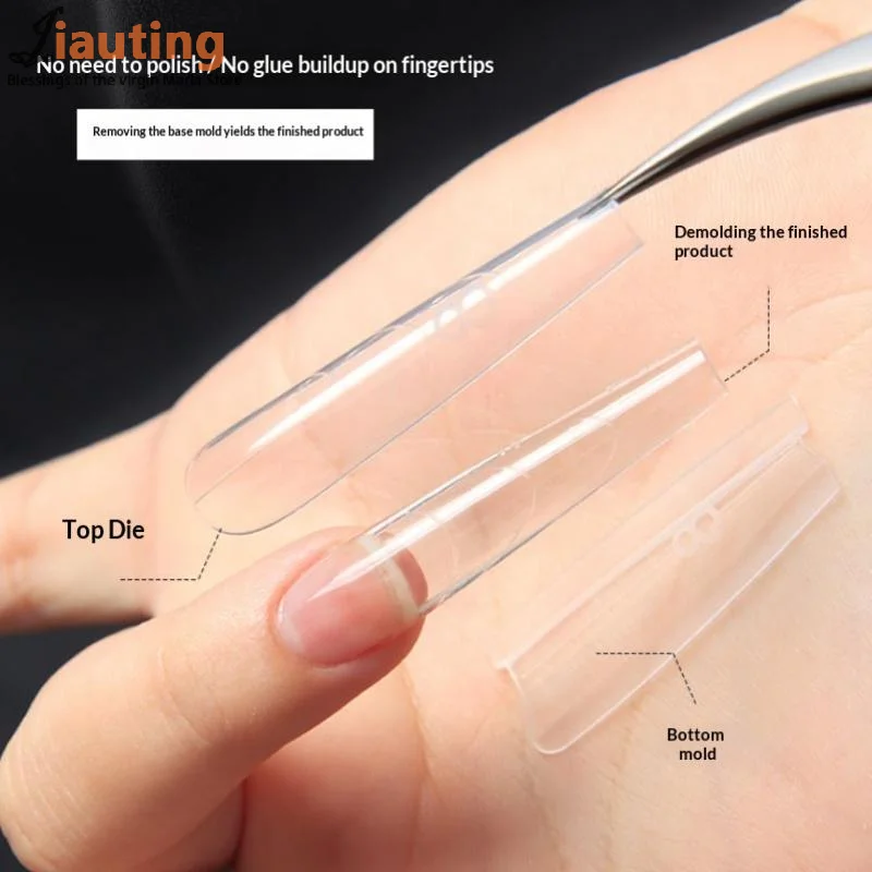 240 قطعة ساندويتش أشكال أظافر مزدوجة 15 حجم ملحقات-شكال مزدوجة قالب سفلي طويل نعش اللوز مسمار الفن أشكال مانيكير أداة #3