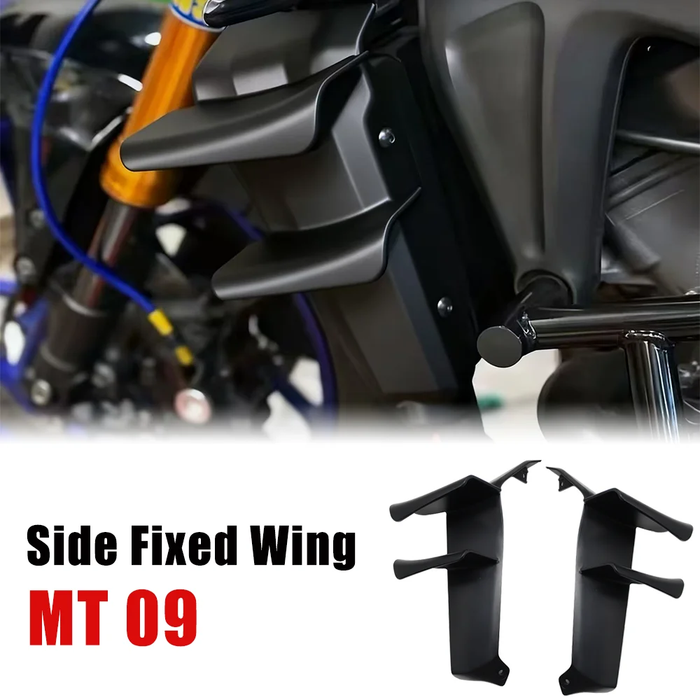 منحرف الجناح الجانبي الهوائي للدراجات النارية-أجزاء هدية سبويلر الدراجة العارية الرياضية لـ MT-09 2025