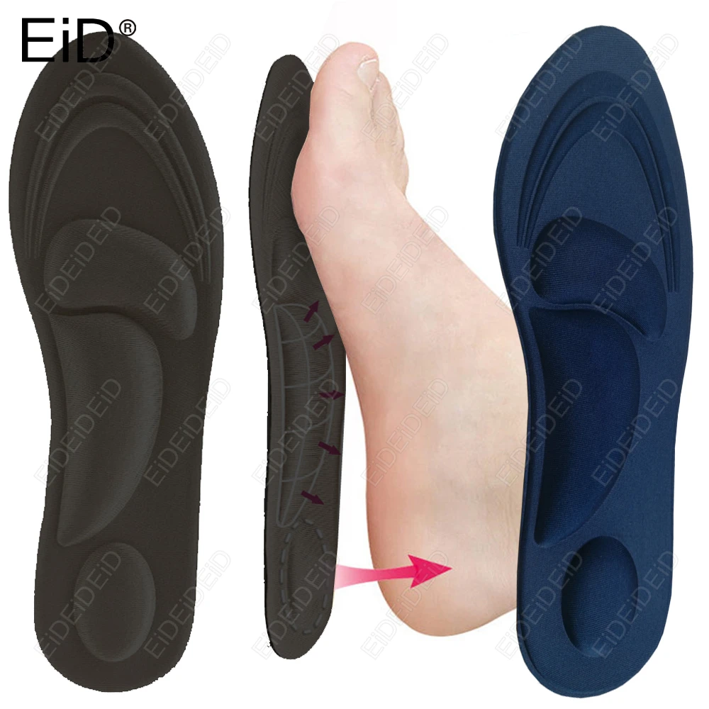 4D Memory Foam Orthopädische Einlegesohlen Für Schuhe Frauen Männer Flache Füße Arch Support Massage Plantarfasziitis Sport Pad einlegesohlen EID
