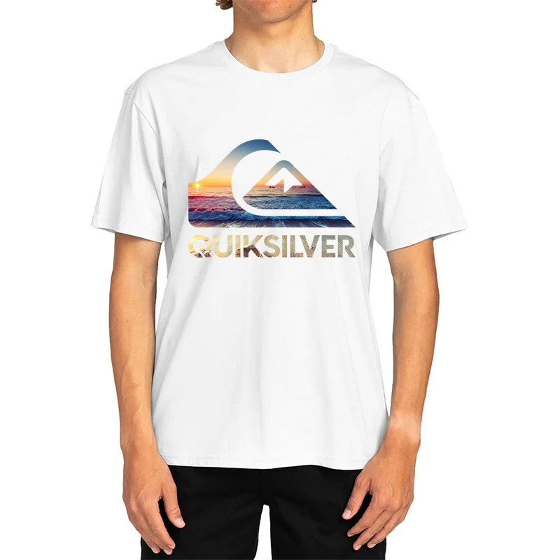Summer New Surf Print Men's Half Sleeve T-shirt American Casual Short Sleeve T-shirt for Men and Women