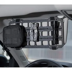 Vehicle MOLLE Panel Car Visor Organizer Storage Universal Pickup Truck Tailgate Rack Off-Road Sun Visor Storage Car Accessories