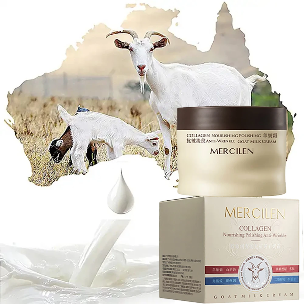 Goat Milk Facial Cream Luxury Nourishing Improve Dull Skin Rejuvenation Oil Control Shrink Pores Face Cream Korean Skincare
