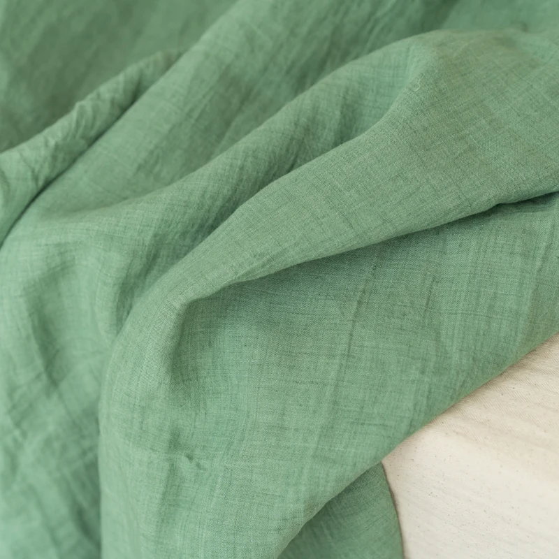 

Summer Thin Green Delicate Skin-Friendly Linen Fabric Designer Dress Fabric