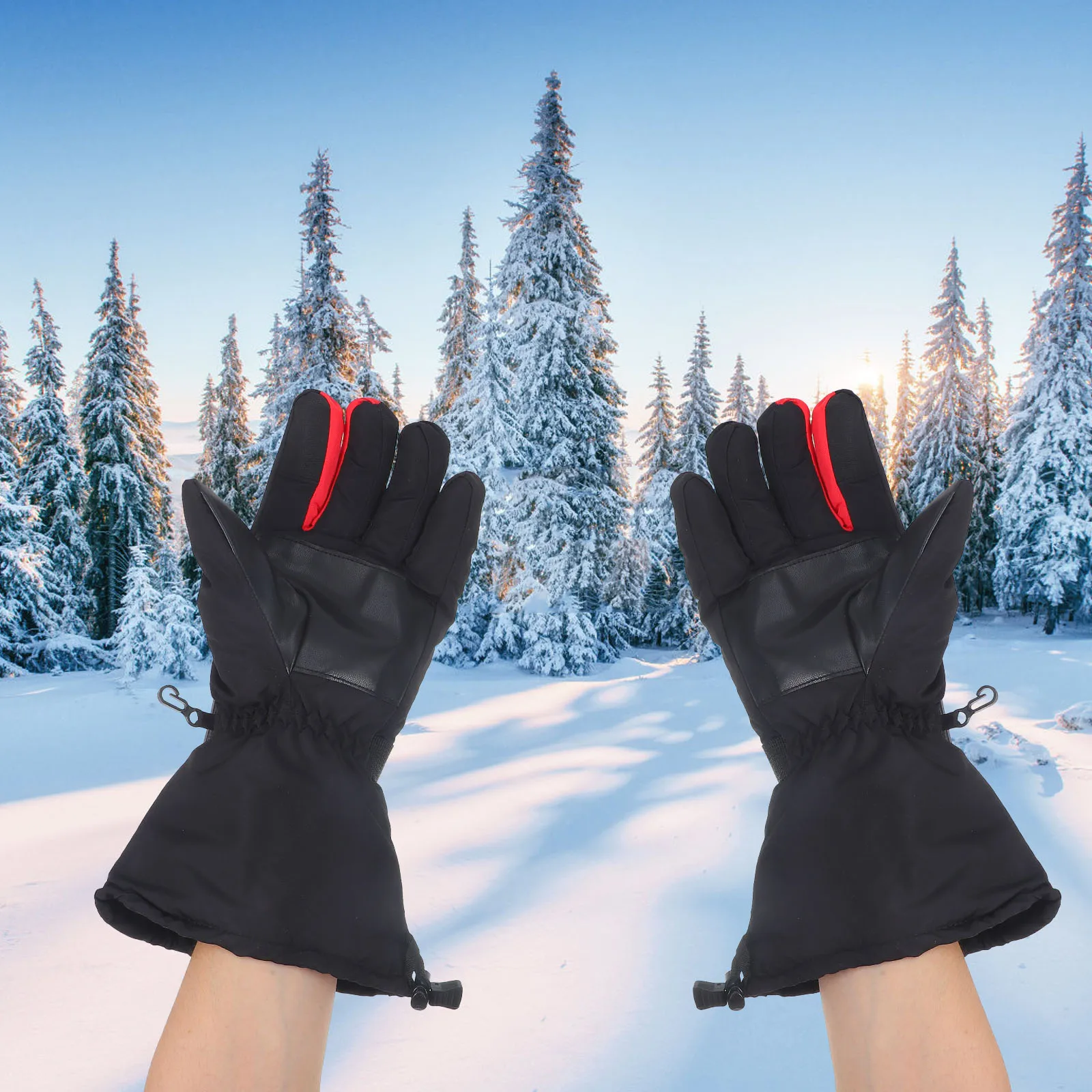 

1Pair Heated Thermal Gloves Winter Hand Warmer Heated Mitten Skiing Cycling Hiking Flexible Windproof Unisex Gloves