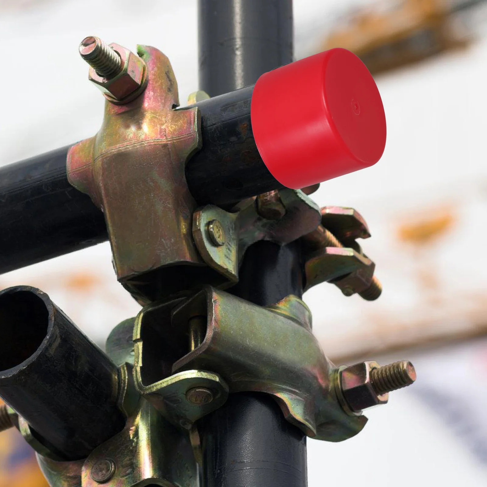 Tappi terminali in plastica per manicotti per tubi in acciaio da 10 pezzi per coperture protettive per tubi di impalcature per coperture protettive per tubi in acciaio