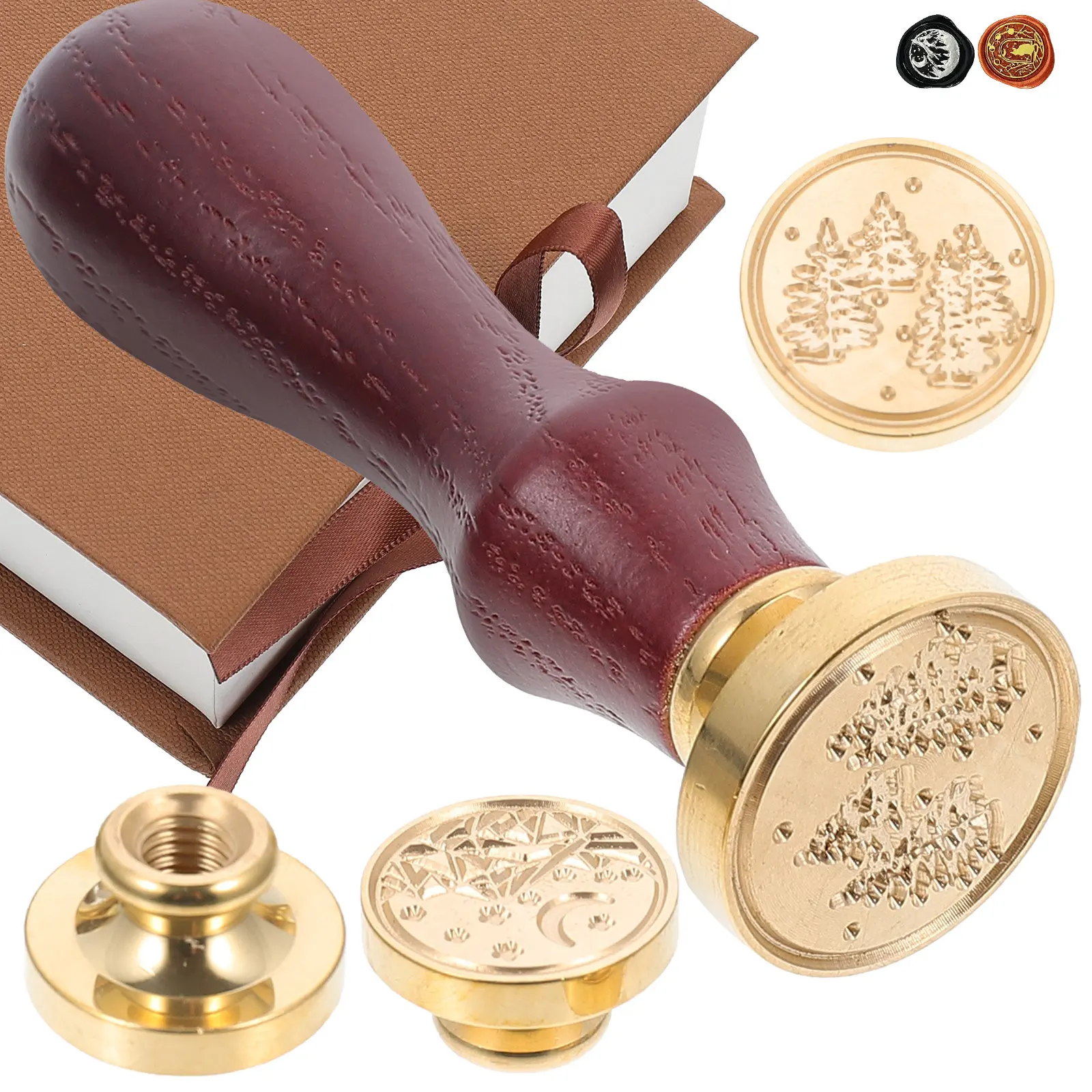 1Set Fire Seal Stamp Kit Vintage Style Wax Seal Stamp Perfect for Gifts Handmade DIY Decoration Scrapbook Decoration