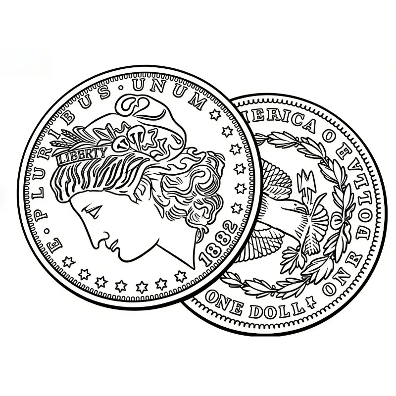 

Super Copper Flipper Coin Butterfly, Morgan Dollar Magic Trick for Professional Magicians Flipping Accessory Gimmick Props